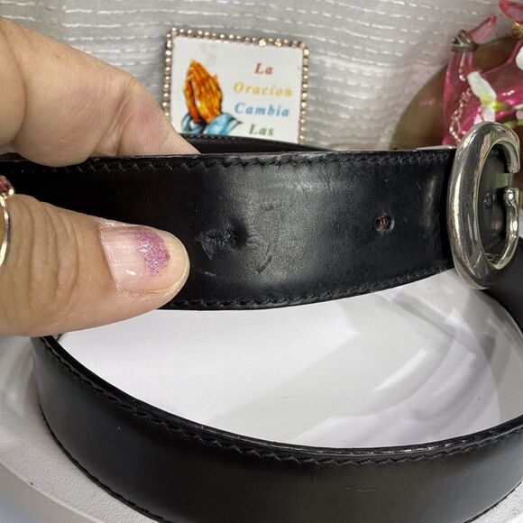 (H) GUCCI Vintage Reversible Leather Belt Brown/Black \